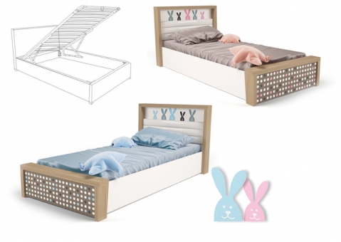Детская кровать MIX BUNNY ABC-King №5 с подъемным механизмом