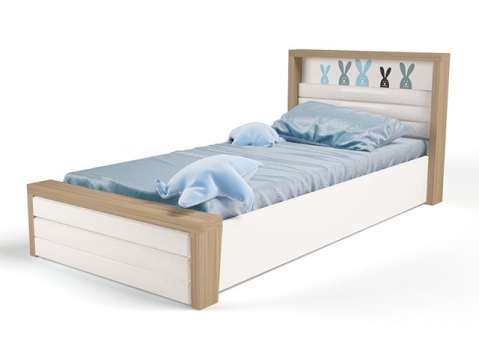Кровать MIX BUNNY ABC-King №6 с подъемным механизмом и мягким изножьем