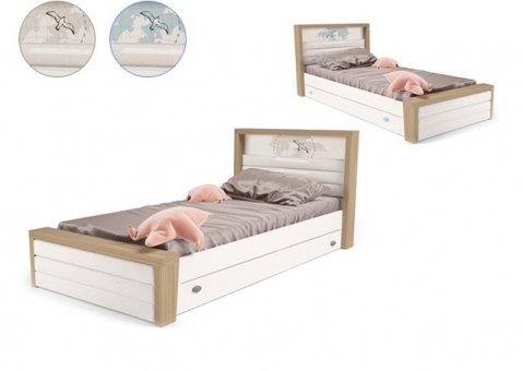 Кровать MIX OCEAN ABC-King №4 с ящиком и мягким изножьем