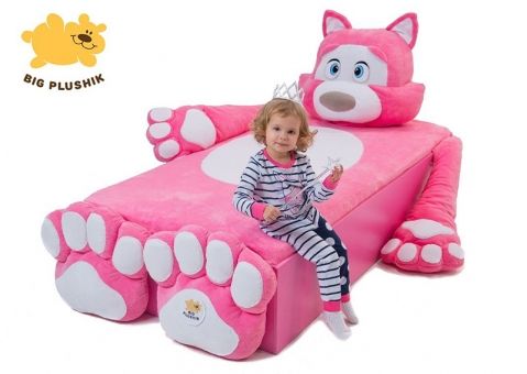Кровать-игрушка розовая Кошечка