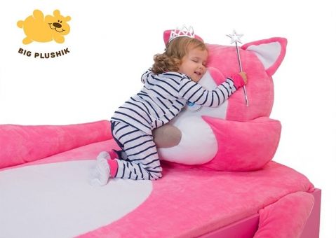 Кровать-игрушка розовая Кошечка
