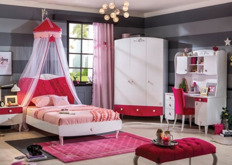 Розовая комната Yakut Cilek для девочки
