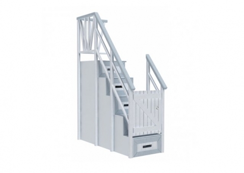 Наклонная лестница с ящиками Белый Кит Клеверум