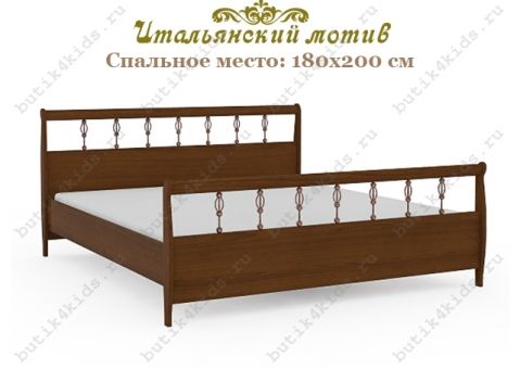 Кровать Итальянский мотив Гармония с металлическим декором