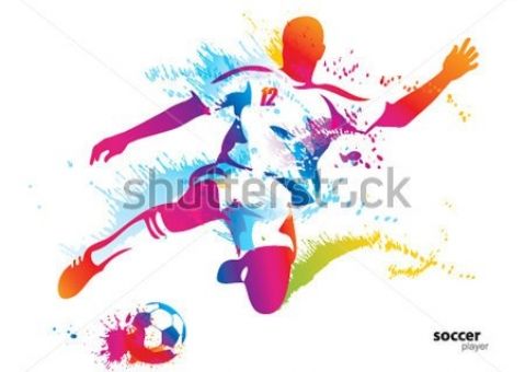 Фотообои Цветной футболист