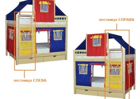 Детская игровая двухъярусная кровать Скворушка-2