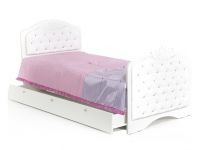 Кровать Принцесса Сваровски с мягким изножьем