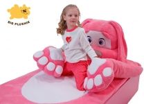 Кровать-игрушка Зайчик Биг Плюшик розовый с ящиком