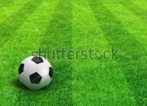 Фотообои Газон с футбольным мячем