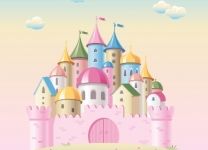 Фотообои Розовый замок для девочки