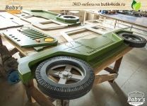 Двухъярусная кровать-машина джип Wrangler Baby’s Garage